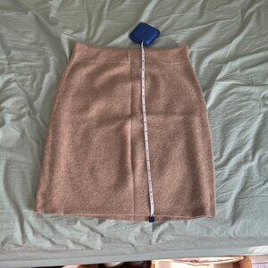 NakedCashmere 100% cashmere ribbed mini skirt in Flax, size S